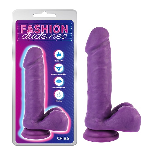 7,6'' Dual Density Cock Dildo Purple