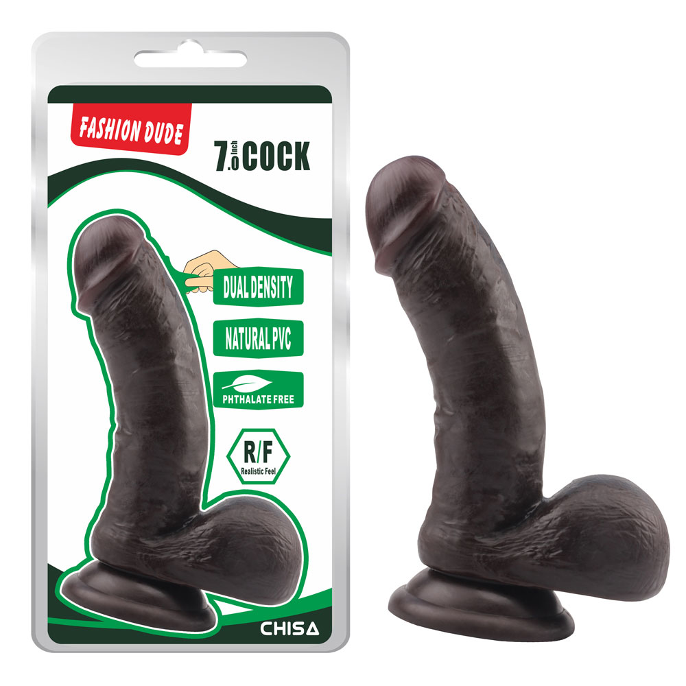 Fashion Dude-7,0 Inch Cock-Brown