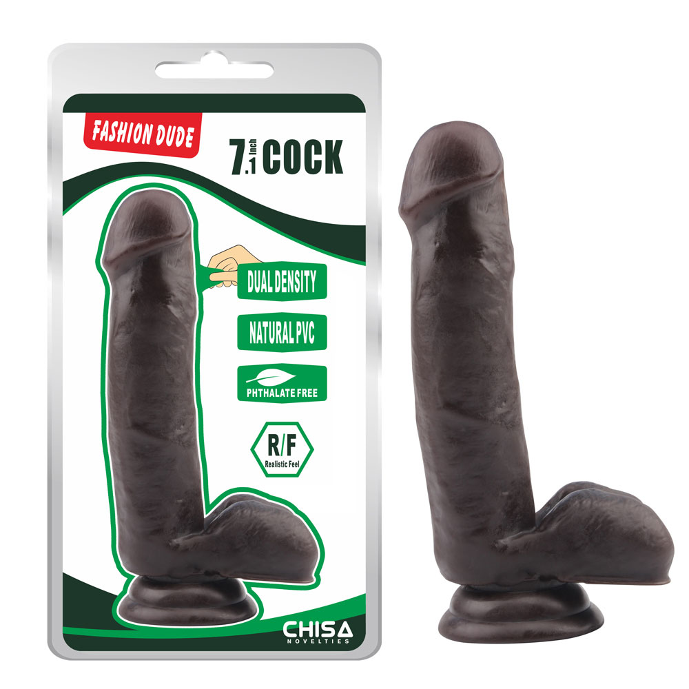 Fashion Dude-7,1 Inch Cock-Brown